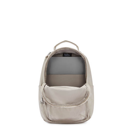 Mochilas Kipling Seoul Small Metallic Tablet Beige | MX 1863UZ